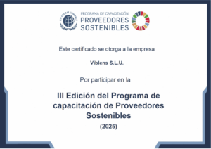 Programa de capacitación de Proveedores Sostenibles - Viblens, S.L.U.